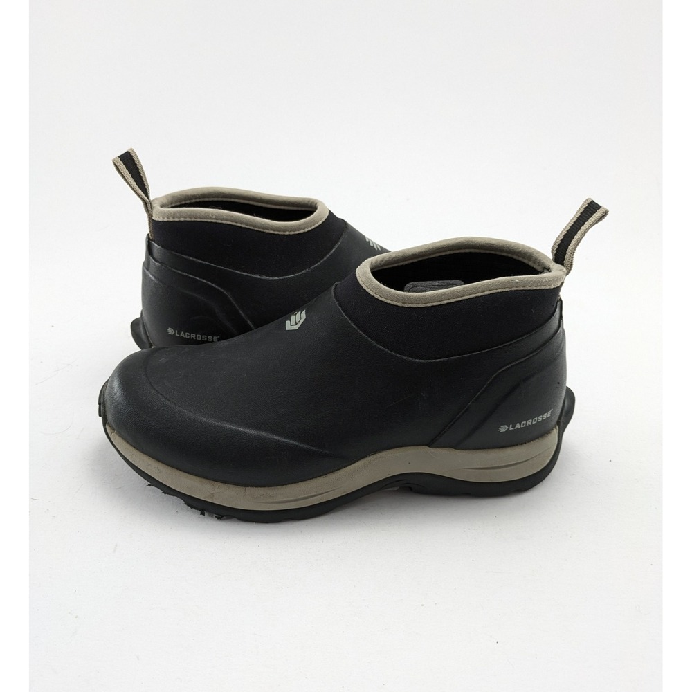 Womens LaCrosse Alpha Meadow 3.5in Black Rubber Work Shoes 656142 Size 7